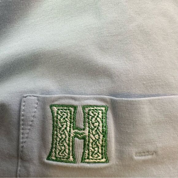 B Draddy Large Pacific Blue Short Sleeve Polo with University of Hawaii Logo - Picture 4 of 6